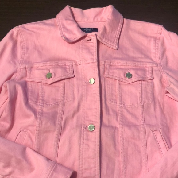 Chaps Pink Denim Jacket size Small - Picture 2 of 9